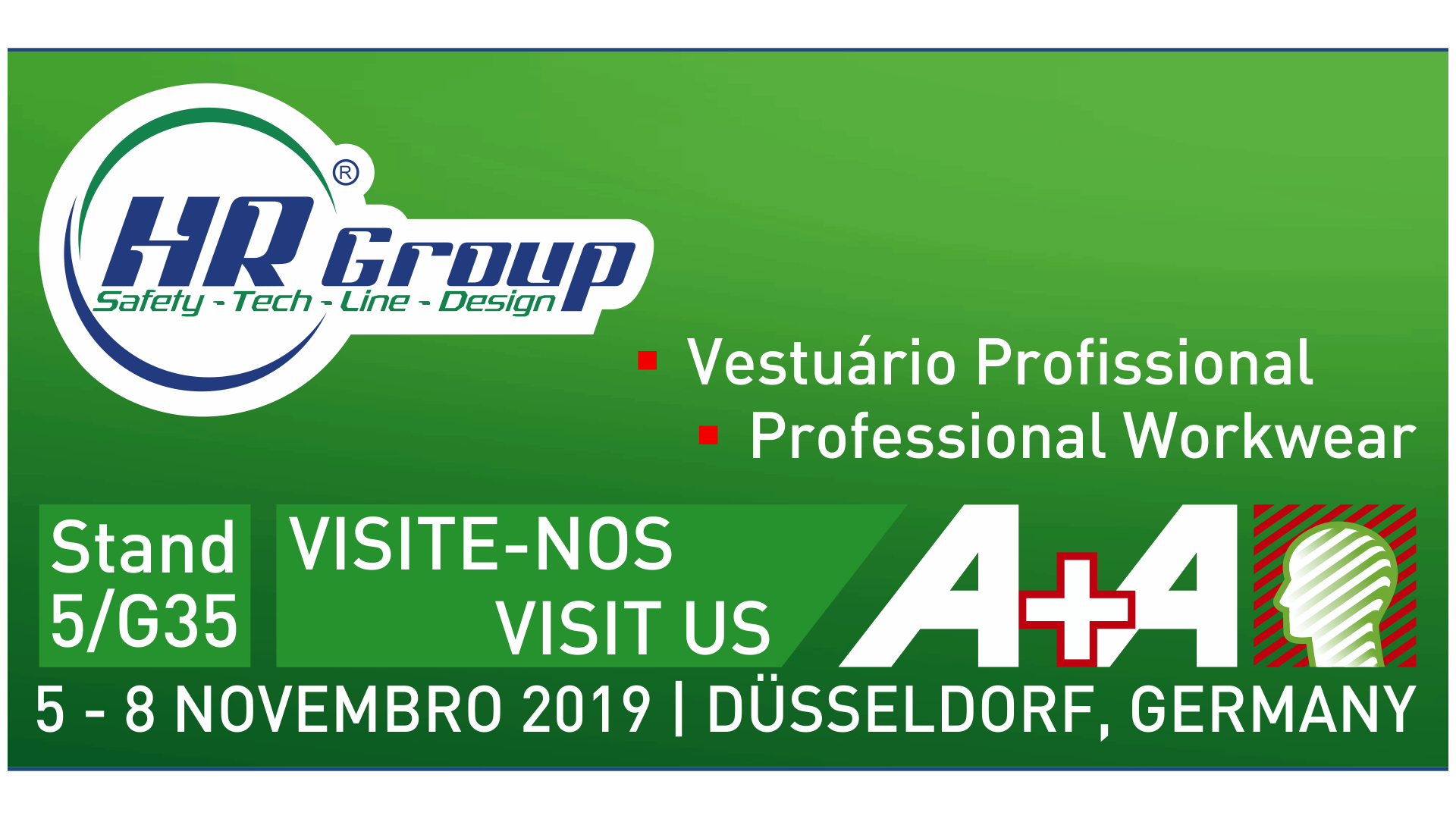 HR Group marca presença em mais uma edição da Feira A+A (Düsseldorf, Alemanha)
